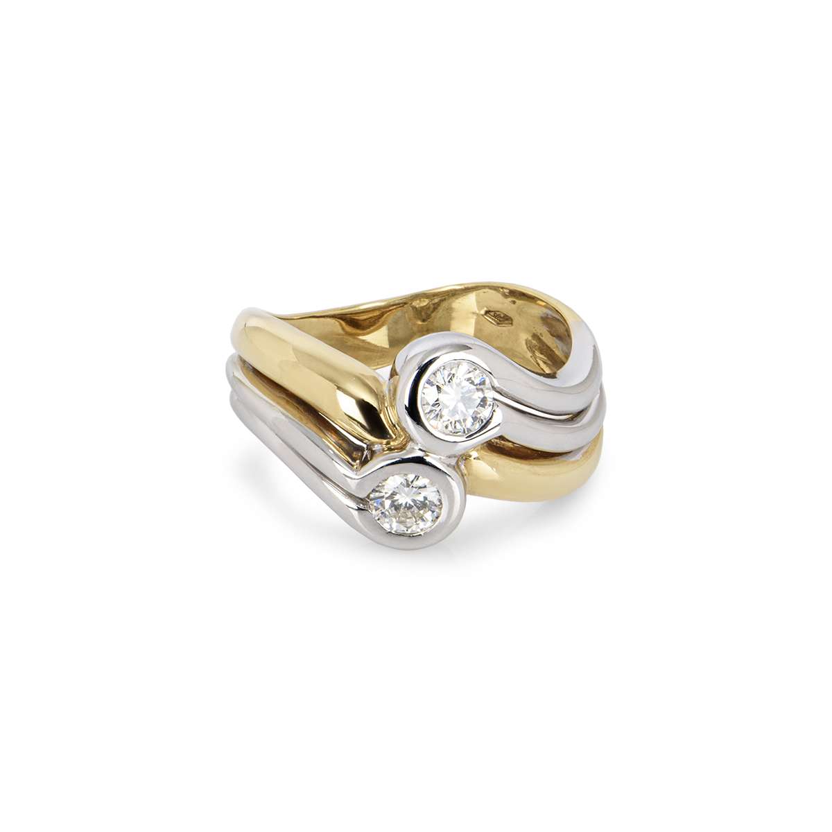 White & Yellow Gold Diamond Dress Ring 0.25ct TDW